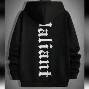 Valiant Rear Letterprint Black Hoodie  Medium BRAND NEW